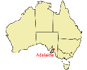 map of australia showing adelaide