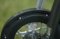 detail of reverse of belt wheel